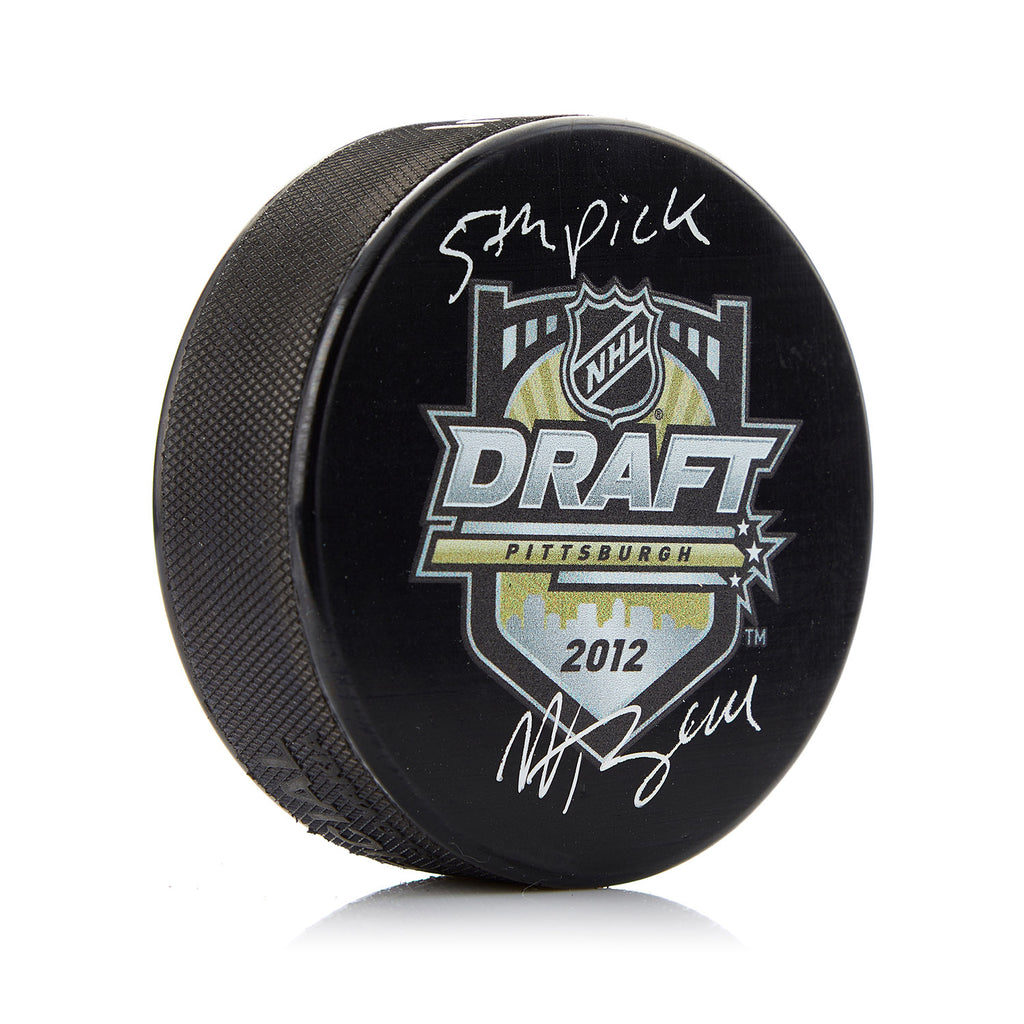 Morgan Rielly Signed 2012 NHL Entry Draft Puck with 5th Pick Note | AJ Sports.