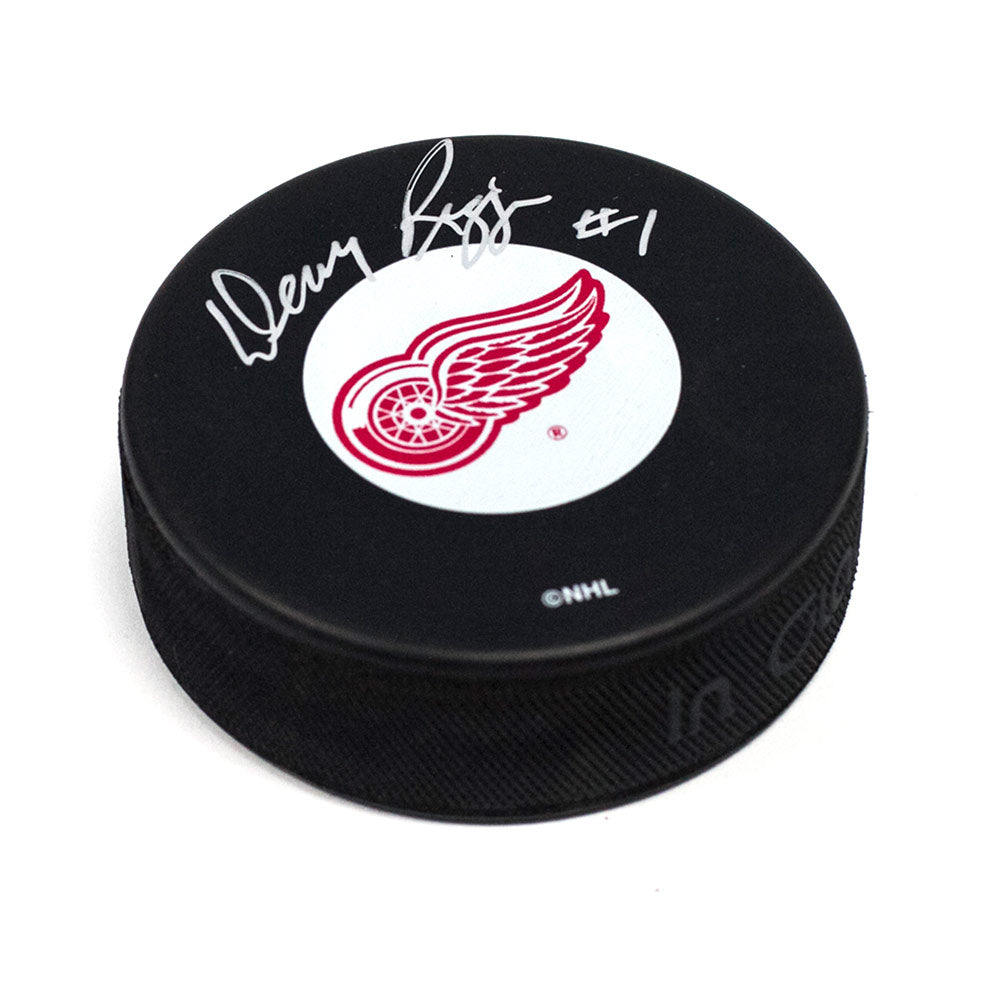 Dennis Riggin Detroit Red Wings Autographed Hockey Puck | AJ Sports.