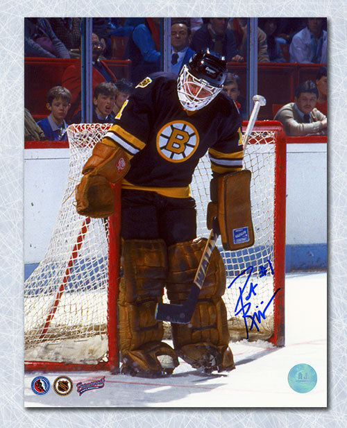 Pat Riggin Boston Bruins Autographed Goalie 8x10 Photo | AJ Sports.