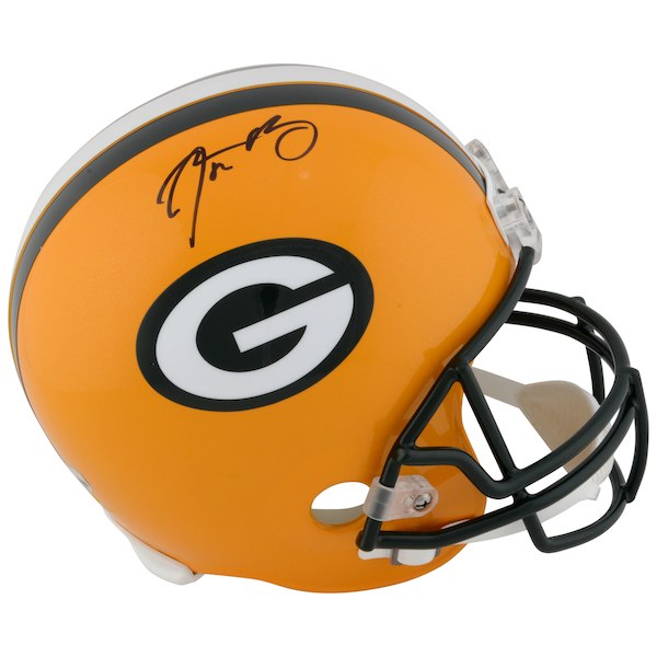Aaron Rodgers Green Bay Packers Signed Full Size Replica Football Helmet | AJ Sports.