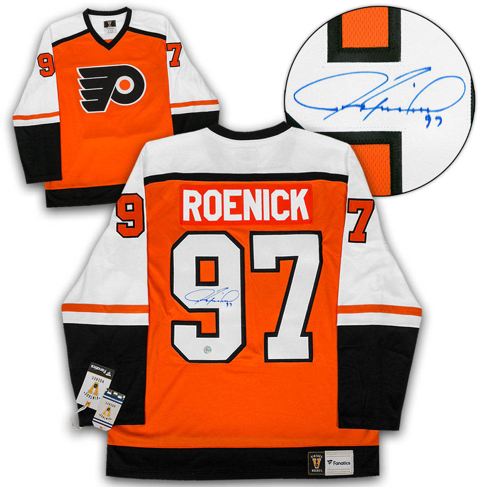 Jeremy Roenick Philadelphia Flyers Signed Retro Fanatics Jersey | AJ Sports.