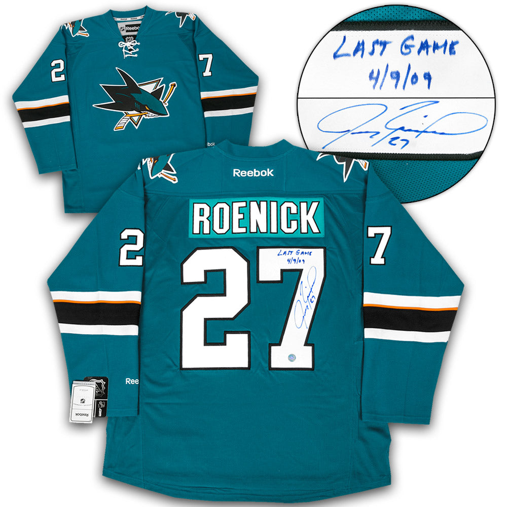 Jeremy Roenick San Jose Sharks Signed & Dated Last Game Reebok Jersey | AJ Sports.