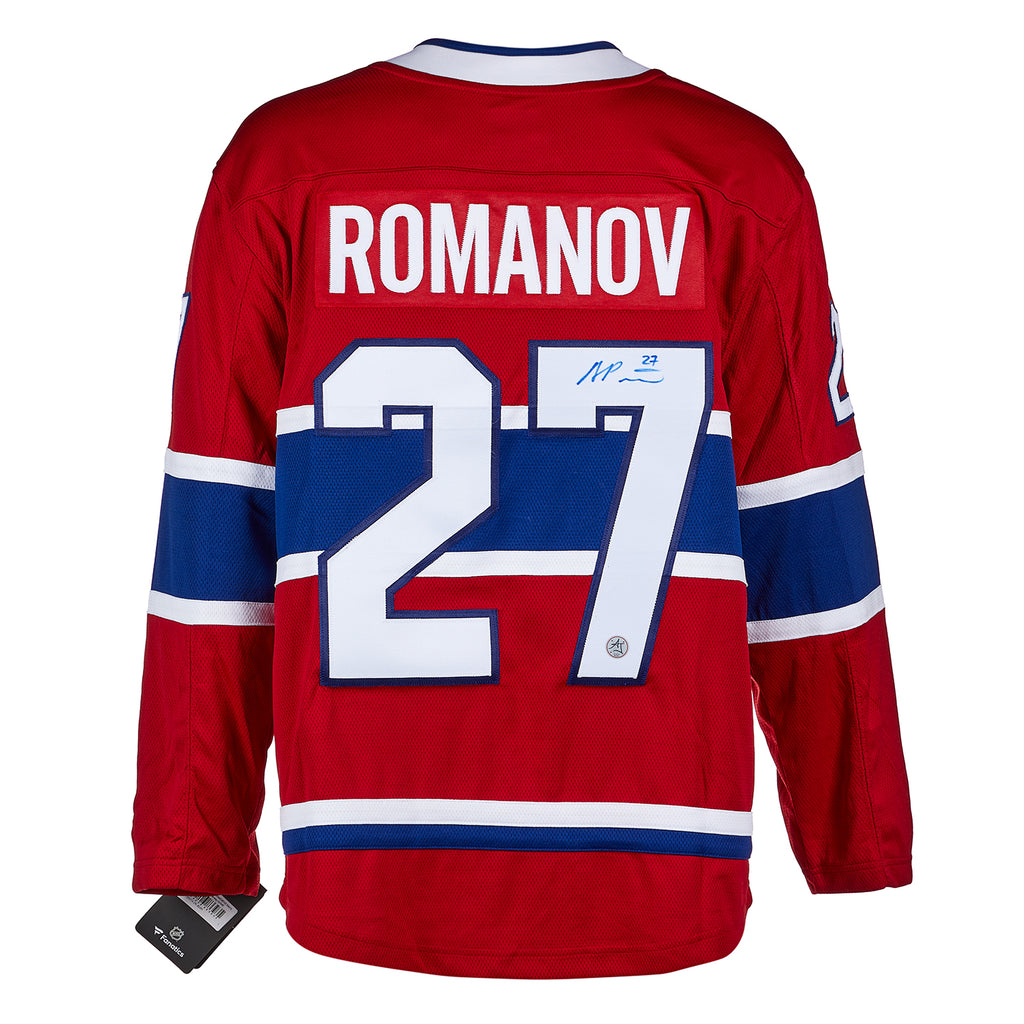 Alexander Romanov Montreal Canadiens Autographed Fanatics Jersey | AJ Sports.