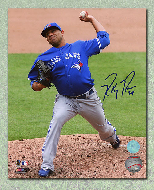Ricky Romero Toronto Blue Jays Autographed Pitching 8x10 Photo | AJ Sports.