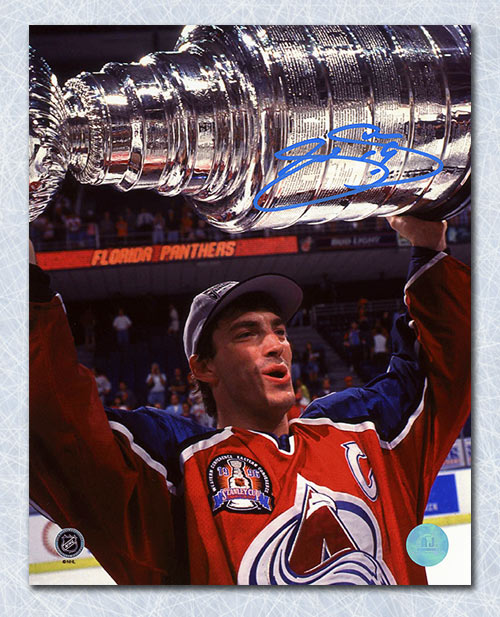 Joe Sakic Colorado Avalanche Autographed 1996 Stanley Cup 8x10 Photo | AJ Sports.
