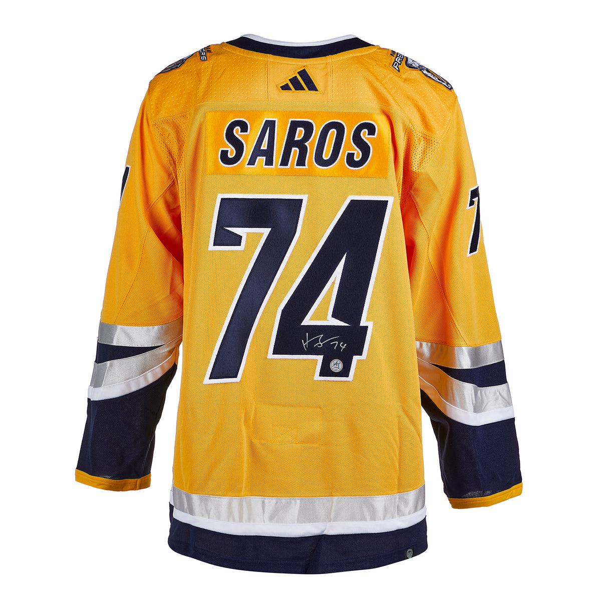 AJ Sports | Juuse Saros Signed Nashville Predators Reverse Retro 2.0 ...