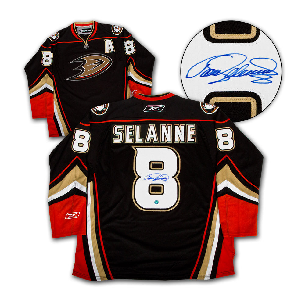 Teemu Selanne Anaheim Ducks Signed Final Season Reebok Jersey | AJ Sports.