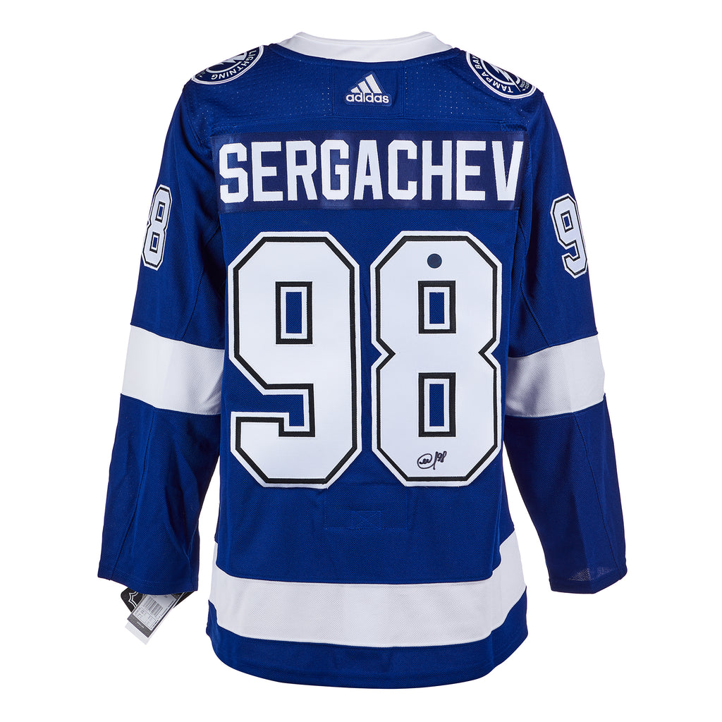 Mikhail Sergachev Tampa Bay Lightning Autographed Adidas Jersey | AJ Sports.