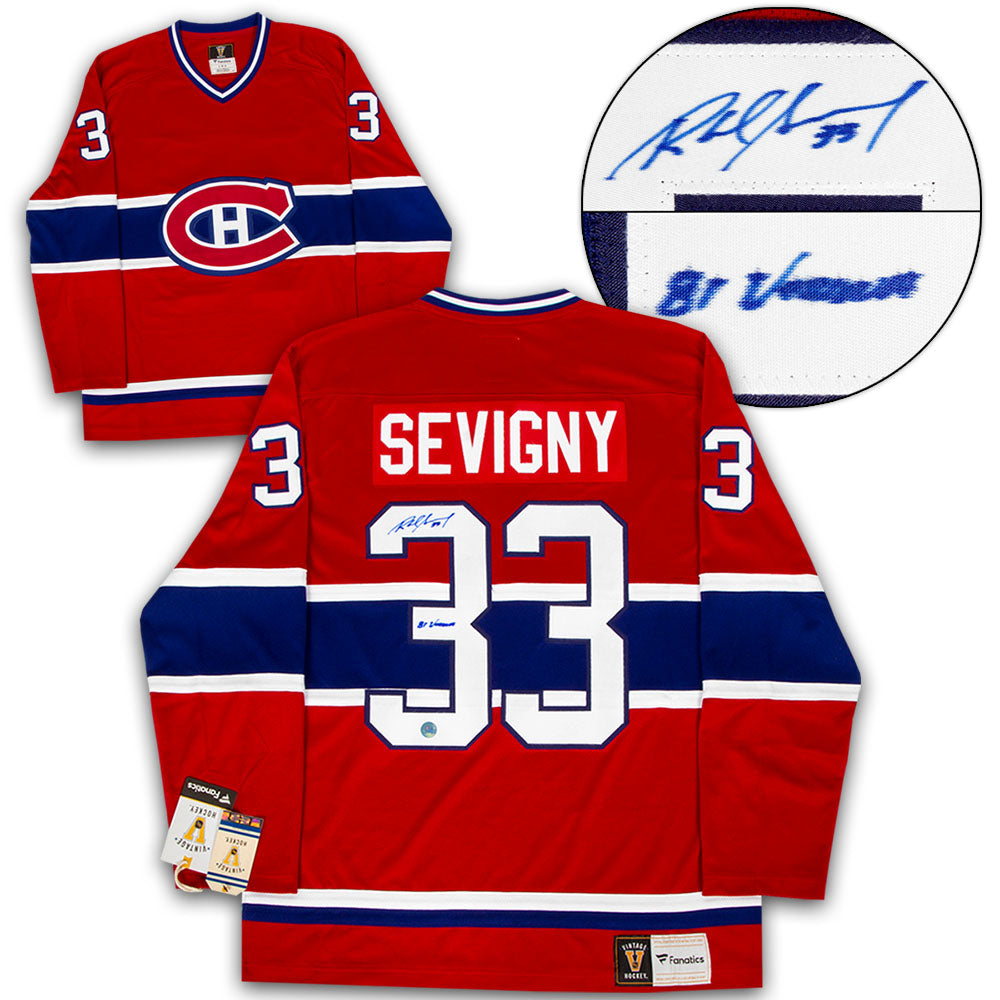 Richard Sevigny Montreal Canadiens Autographed Fanatics Jersey | AJ Sports.