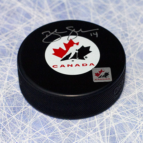 Brendan Shanahan Team Canada Autographed Olympic Hockey Puck | AJ Sports.