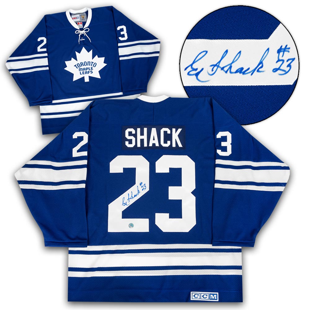 Eddie Shack Toronto Maple Leafs Signed 1967 Stanley Cup Vintage CCM Jersey | AJ Sports.