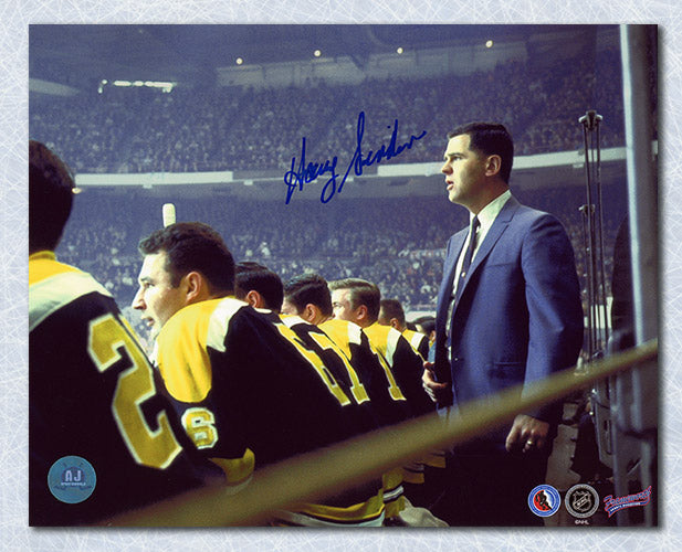 Harry Sinden Boston Bruins Autographed Coaching 8x10 Photo | AJ Sports.