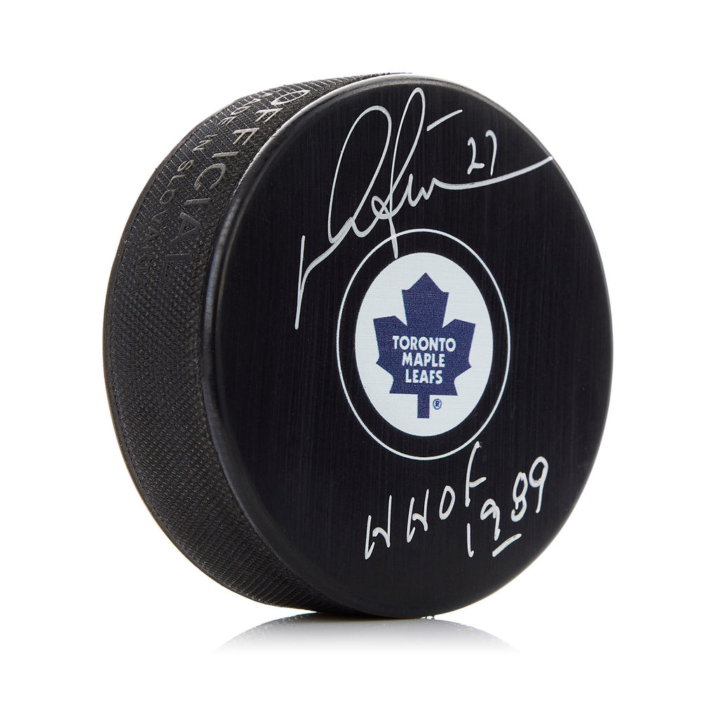 Darryl Sittler Toronto Maple Leafs Autographed Hockey Puck | AJ Sports.