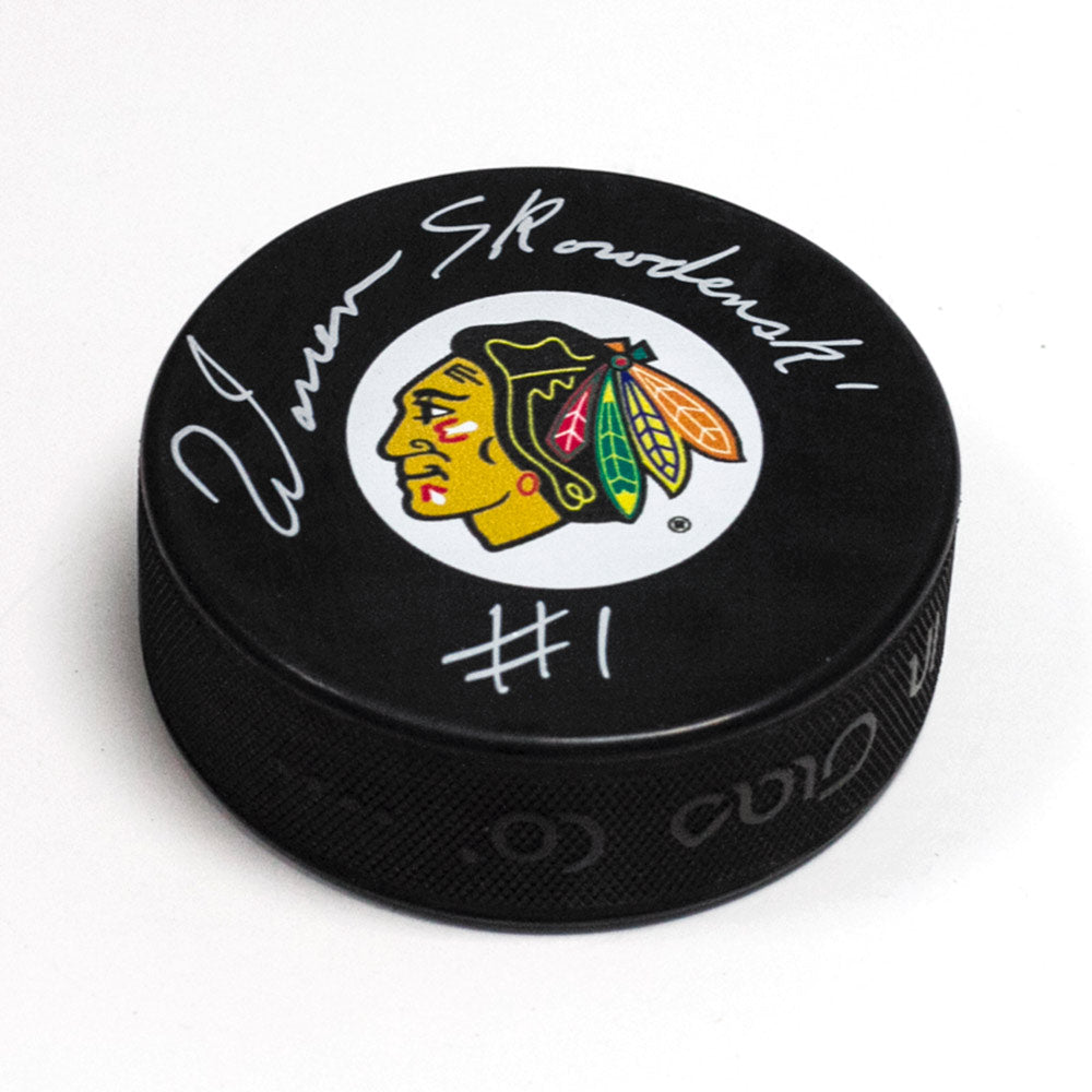 Warren Skorodenski Chicago Blackhawks Autographed Hockey Puck | AJ Sports.