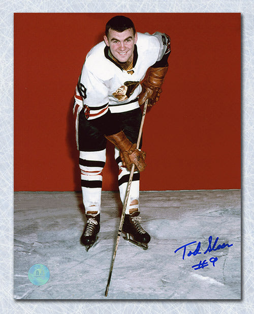Tod Sloan Chicago Blackhawks Autographed Original Six 8x10 Photo | AJ Sports.
