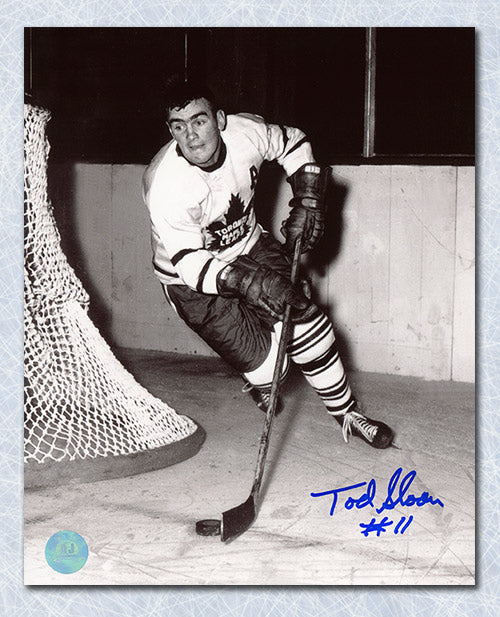 Tod Sloan Toronto Maple Leafs Autographed Original Six 8x10 Photo | AJ Sports.