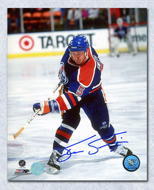 Steve Smith Edmonton Oilers Autographed 8x10 Photo | AJ Sports.