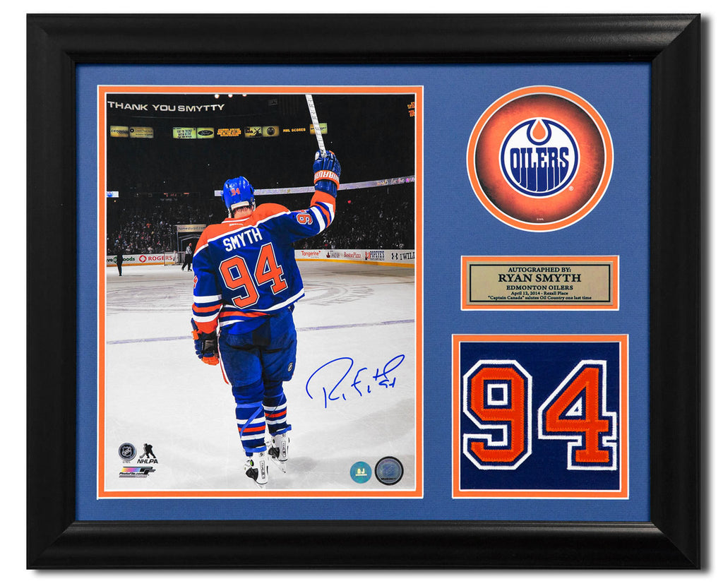Ryan Smyth Edmonton Oilers Autographed 20x24 Number Frame | AJ Sports.