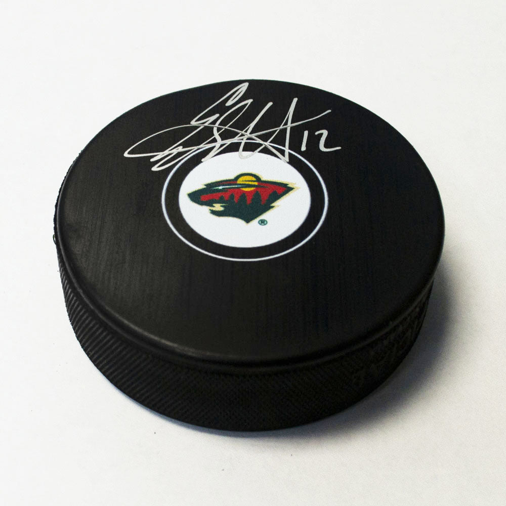 Eric Staal Minnesota Wild Autographed Hockey Puck | AJ Sports.