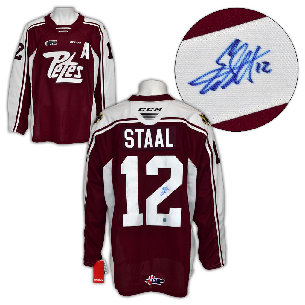 Eric Staal Peterborough Petes Autographed CHL Hockey Jersey | AJ Sports.