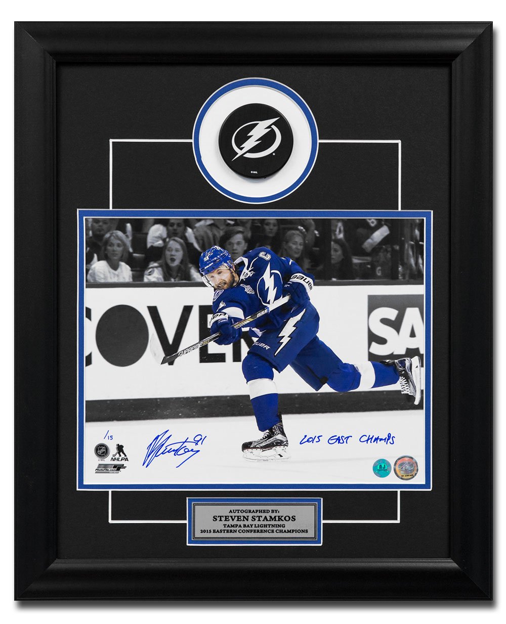 Framed Steven Stamkos Tampa Bay Lightning Autographed 8 x 10