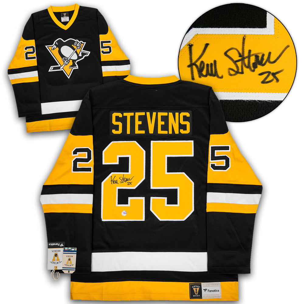 Kevin Stevens Pittsburgh Penguins Signed Retro Fanatics Jersey | AJ Sports.