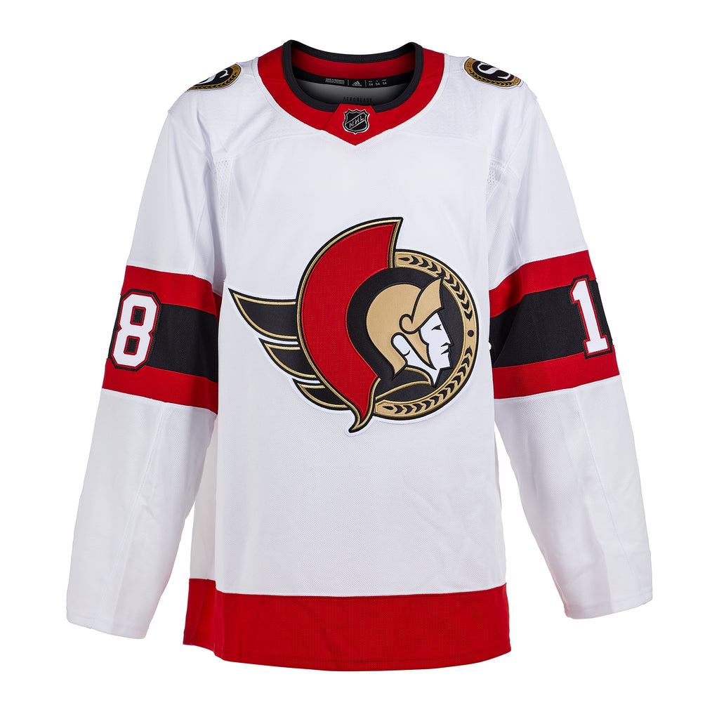 Tim Stutzle Ottawa Senators Signed White Adidas Jersey | AJ Sports.