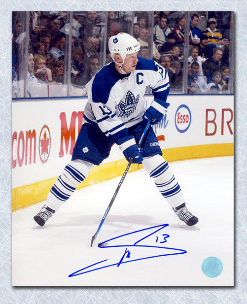 Mats Sundin Toronto Maple Leafs Autographed Alternate Jersey 8x10 Photo | AJ Sports.