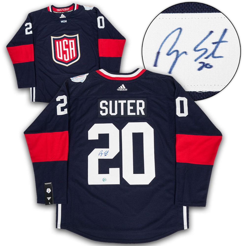 Ryan Suter Team USA Signed 2016 World Cup of Hockey Adidas Jersey | AJ Sports.