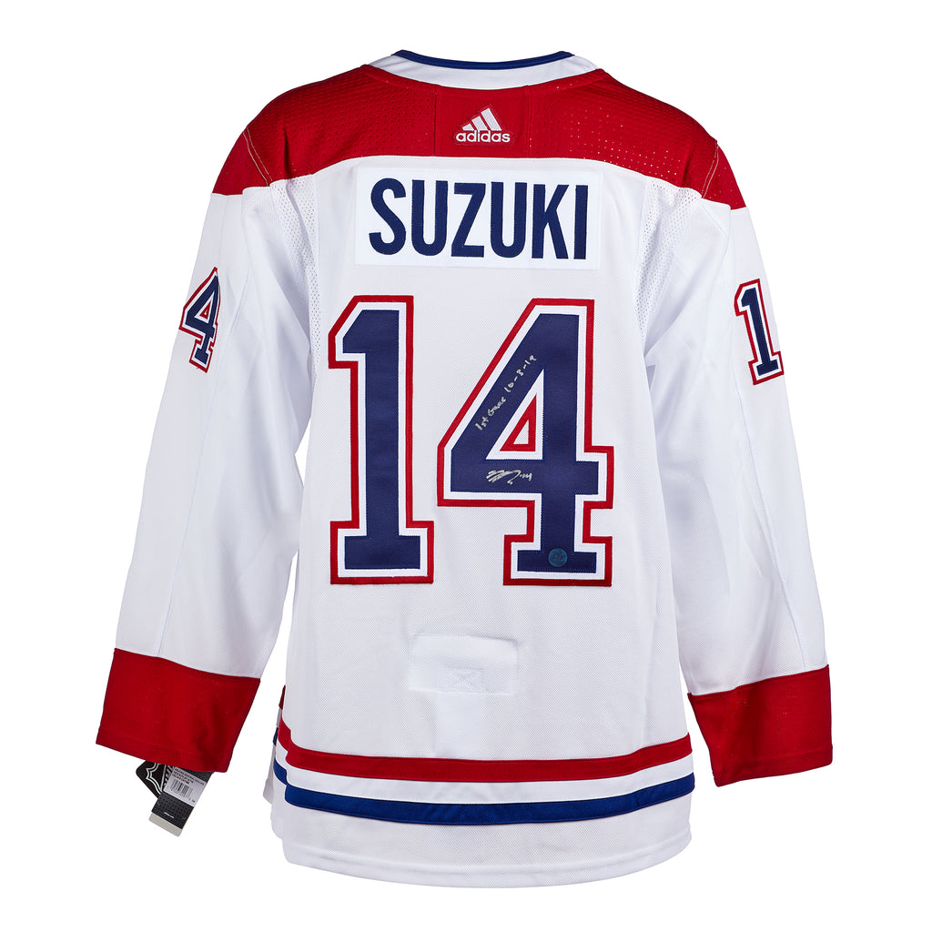 Nick Suzuki Montreal Canadiens Signed & Dated 1st Game Adidas Jersey | AJ Sports.