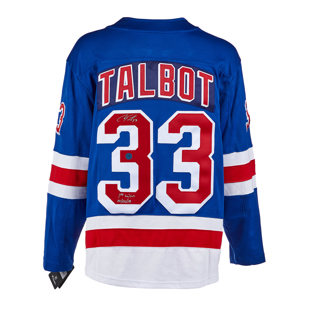 Cam Talbot New York Rangers Signed & Dated 1st Win Fanatics Jersey | AJ Sports.