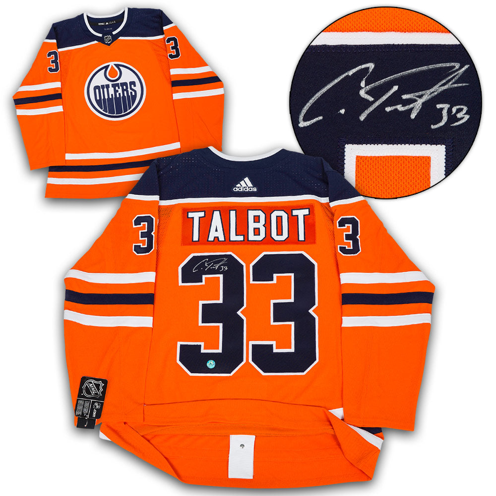 Cam Talbot Edmonton Oilers Autographed Orange Adidas Jersey | AJ Sports.