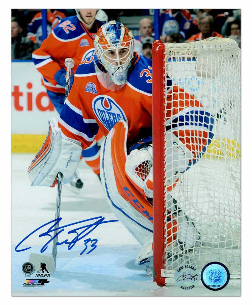 Cam Talbot Edmonton Oilers Signed Final Game At Rexall Place 8x10 Photo | AJ Sports.