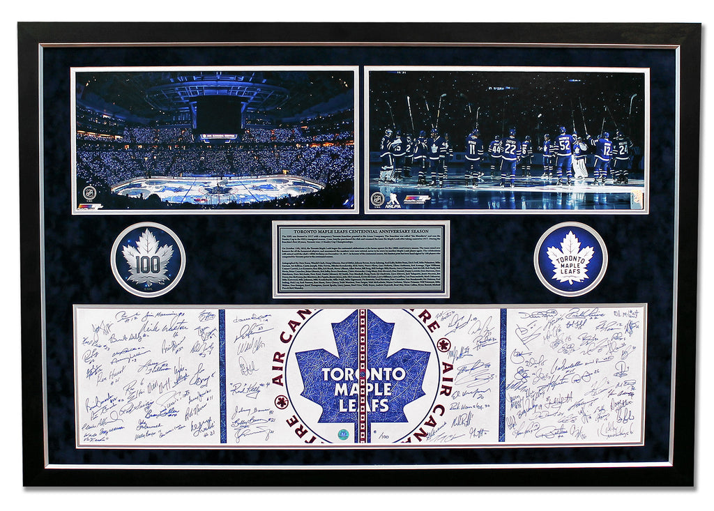 Toronto Maple Leafs Centennial Opening Night 100 Player Signed 31x45 Frame #/100 | AJ Sports.