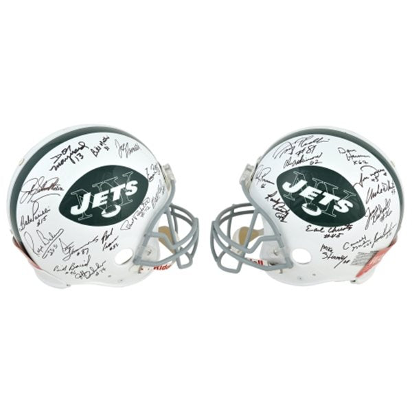 1969 New York Jets 24 Player Team Signed Full Size Football Helmet | AJ Sports.