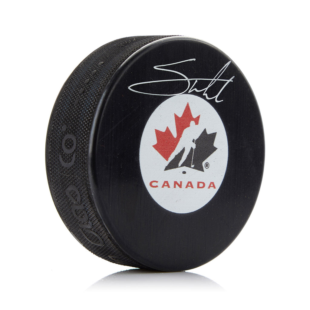 Shea Theodore Team Canada Autographed Hockey Puck | AJ Sports.