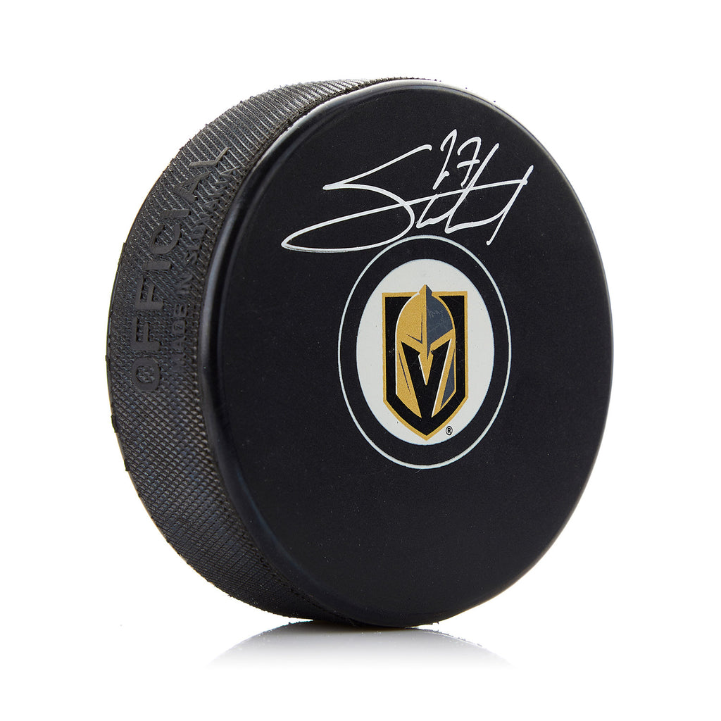 Shea Theodore Vegas Golden Knights Autographed Hockey Puck | AJ Sports.