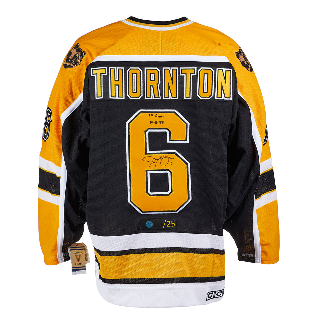 Joe Thornton Boston Bruins Signed & Dated 1st Game CCM Jersey #/25 | AJ Sports.