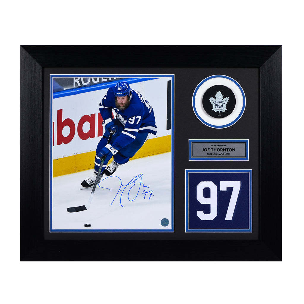 Joe Thornton Toronto Maple Leafs Signed 20x24 Number Frame | AJ Sports.