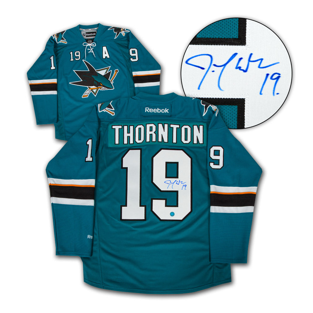 Joe Thornton San Jose Sharks Autographed Reebok Jersey | AJ Sports.