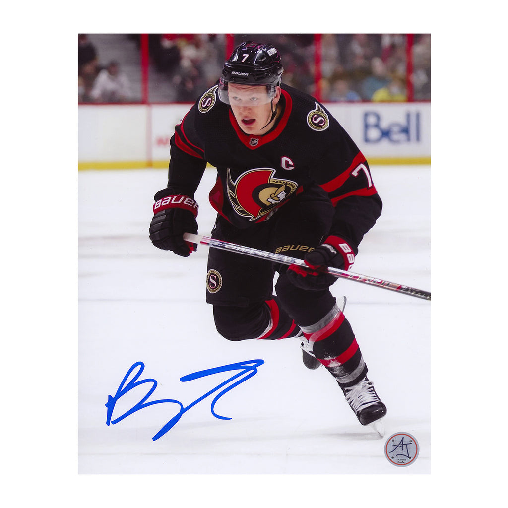 Brady Tkachuk Senators Autograph Signed Red Boston University Jersey JSA COA