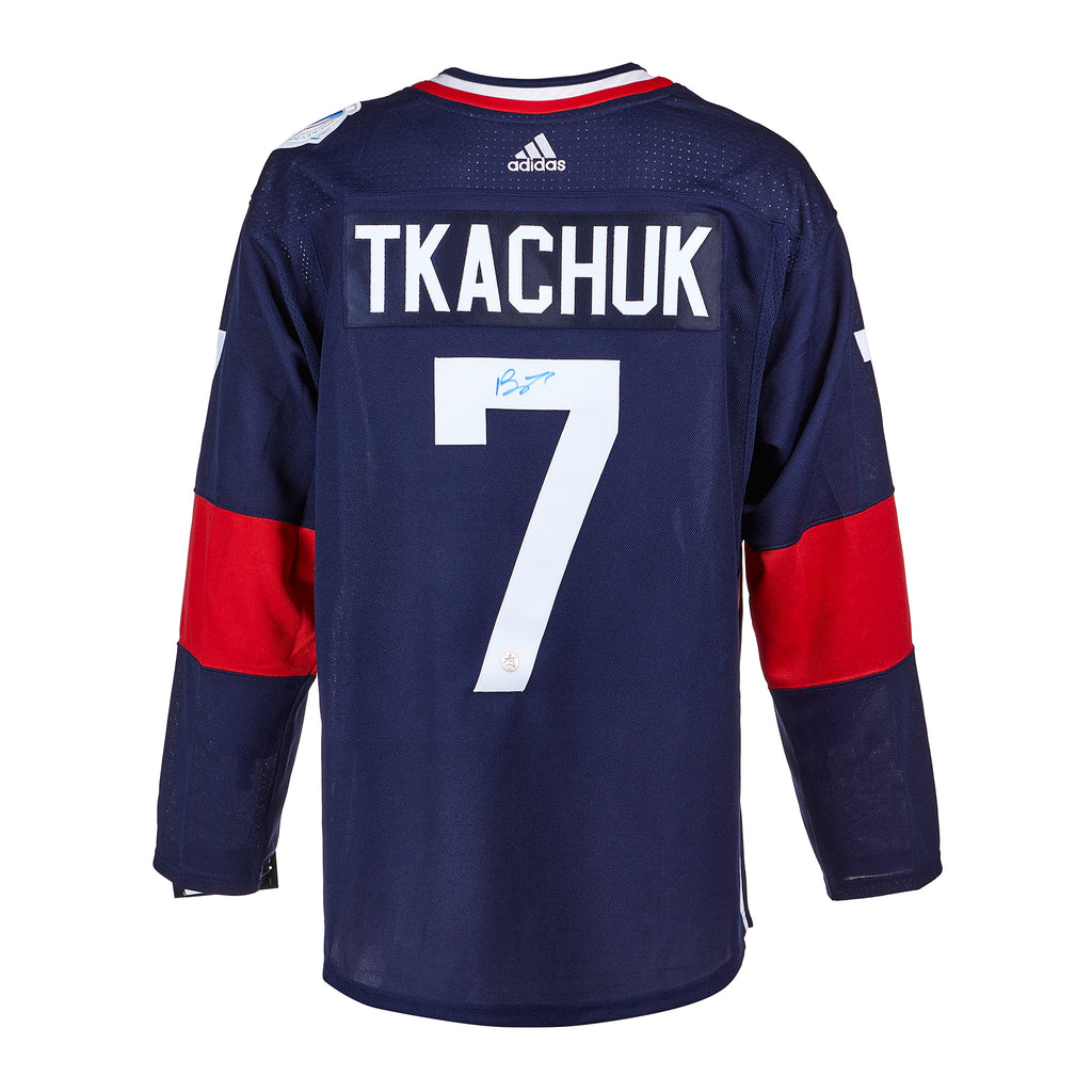 Brady Tkachuk Team USA Hockey Autographed Adidas Jersey | AJ Sports.