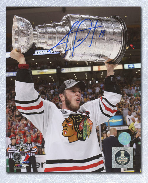 Jonathan Toews Chicago Blackhawks Signed 2013 Stanley Cup 8x10 Photo | AJ Sports.