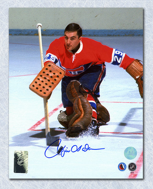Rogie Vachon Montreal Canadiens Signed Stick Save 8x10 Photo | AJ Sports.