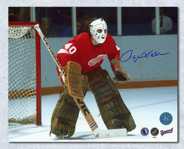 Rogie Vachon Detroit Red Wings Autographed Goalie 8x10 Photo | AJ Sports.