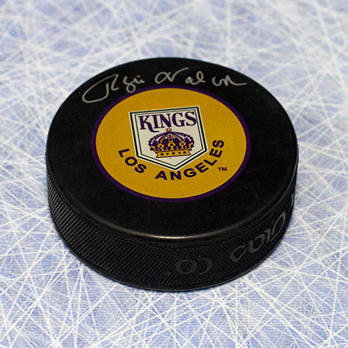 Rogie Vachon Los Angeles Kings Signed Vintage Logo Hockey Puck | AJ Sports.