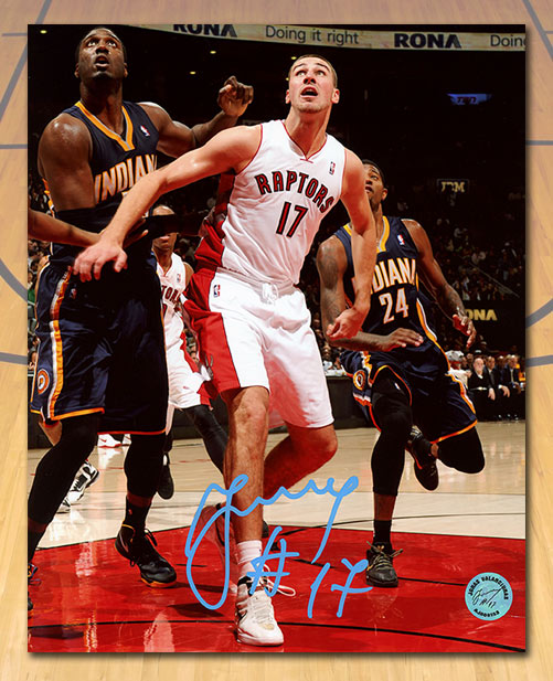 Jonas Valanciunas Toronto Raptors Signed First NBA Game 8x10 Photo | AJ Sports.