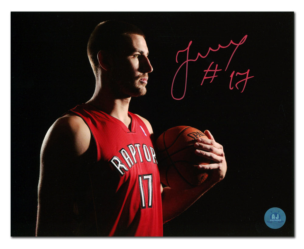 Jonas Valanciunas Toronto Raptors Autographed Dark Portrait 8x10 Photo | AJ Sports.