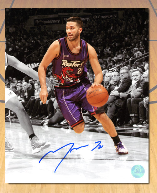 Greivis Vasquez Toronto Raptors Autographed Retro Purple Spotlight 8x10 Photo | AJ Sports.