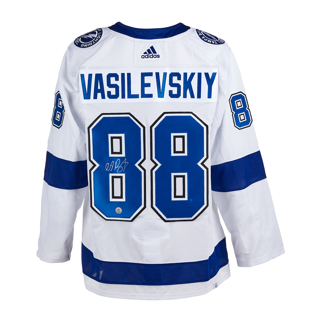 Andrei Vasilevskiy Signed Lightning Black Adidas Authentic Jersey 54  Beckett Coa